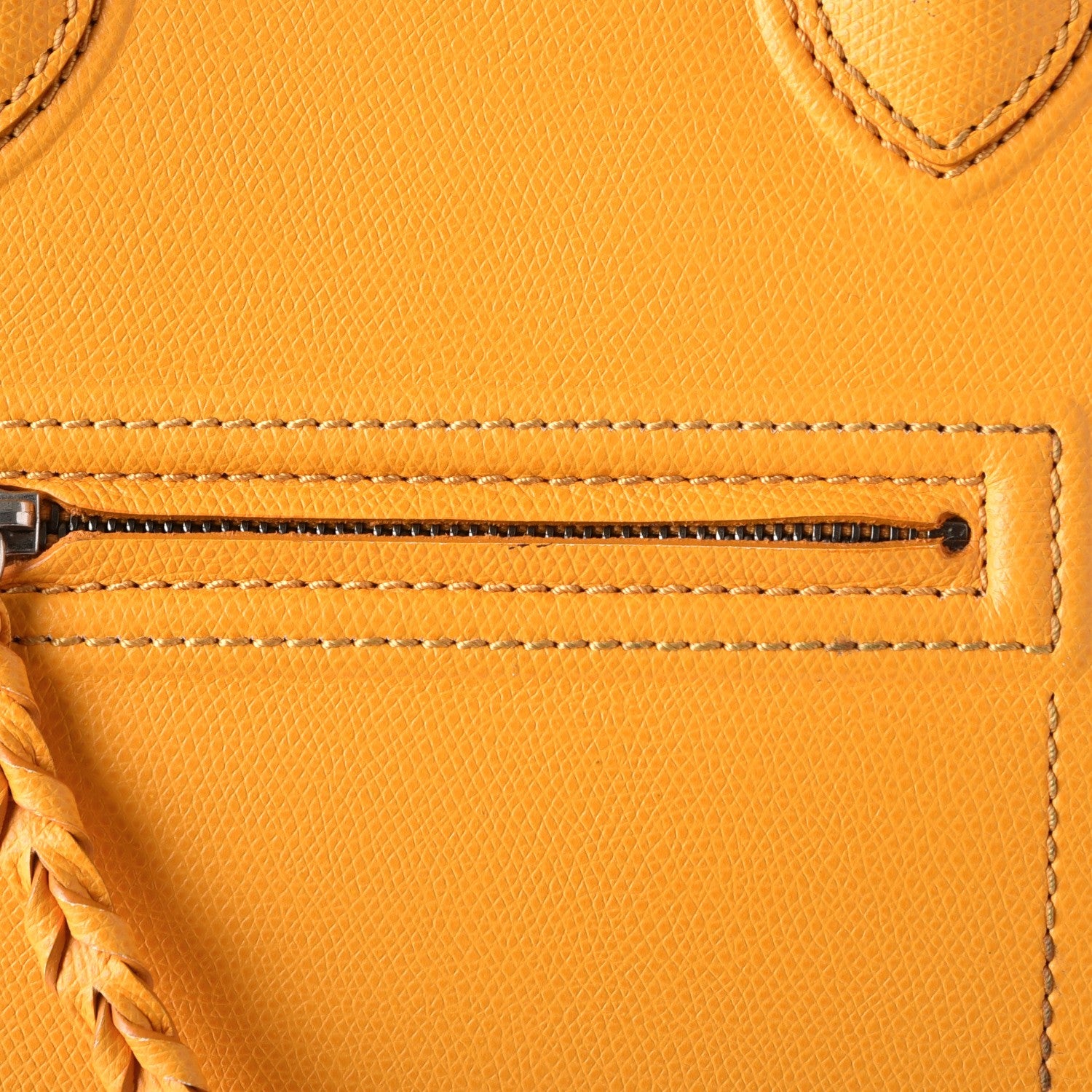 Celine Grained Calfskin Medium Phantom Luggage Saffron 8 of 29