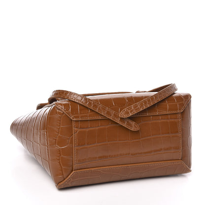 Celine Calfskin Crocodile Embossed Micro Belt Bag Tan 4 of 10