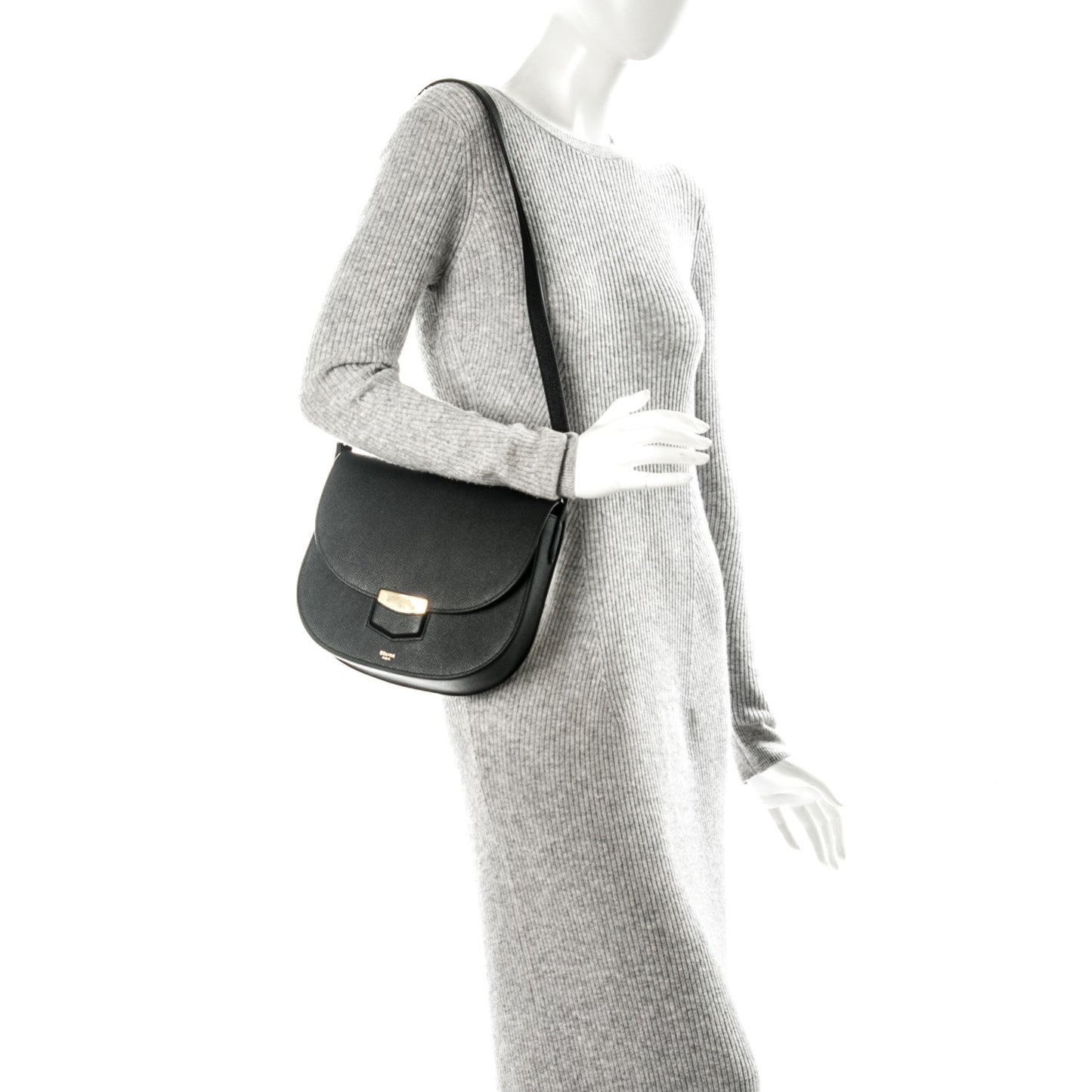 Grained Calfskin Compact Trotteur Black