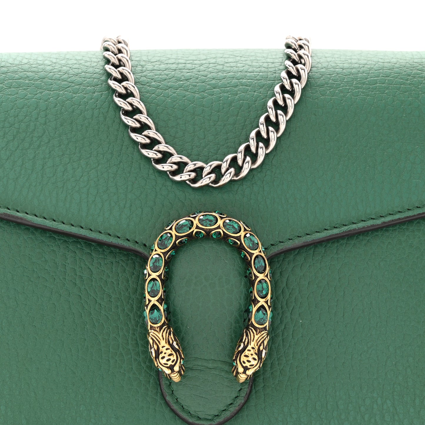 Calfskin Mini Dionysus Chain Wallet Emerald