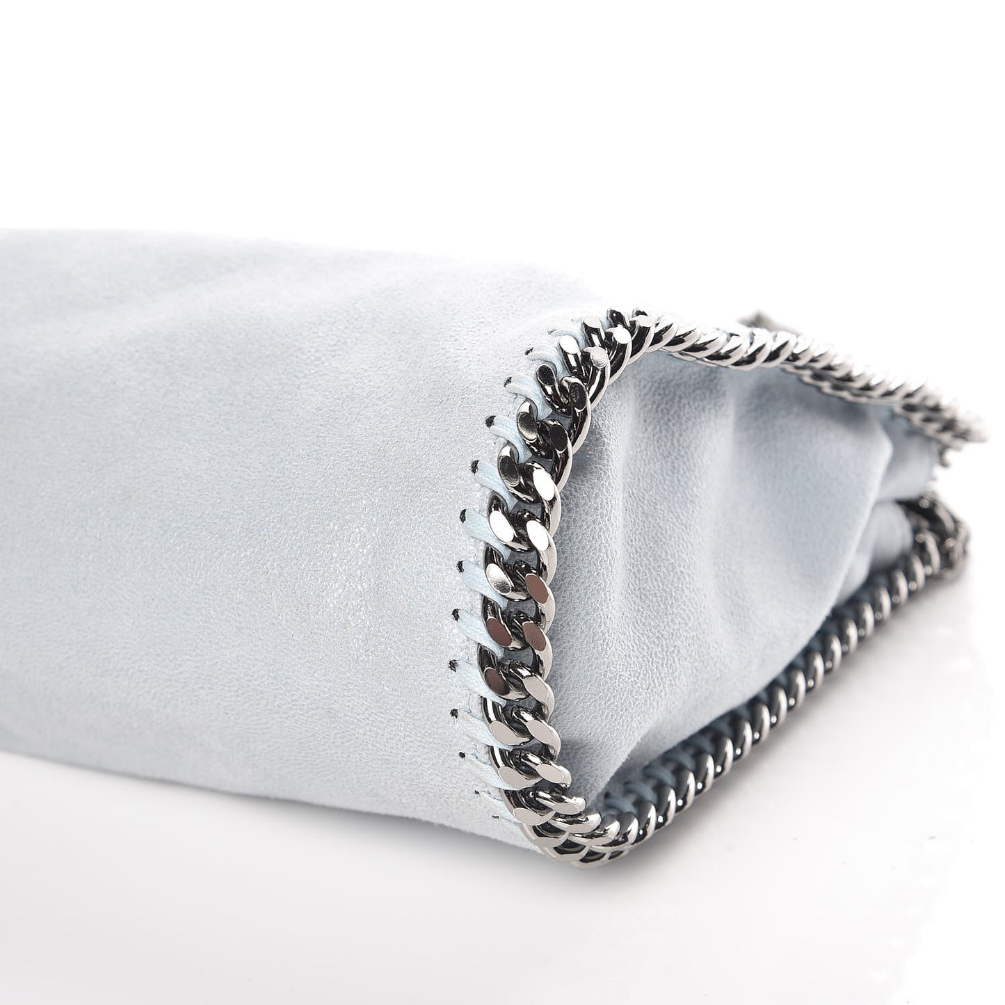 Shaggy Deer Mini Falabella Fold Over Tote Light Blue
