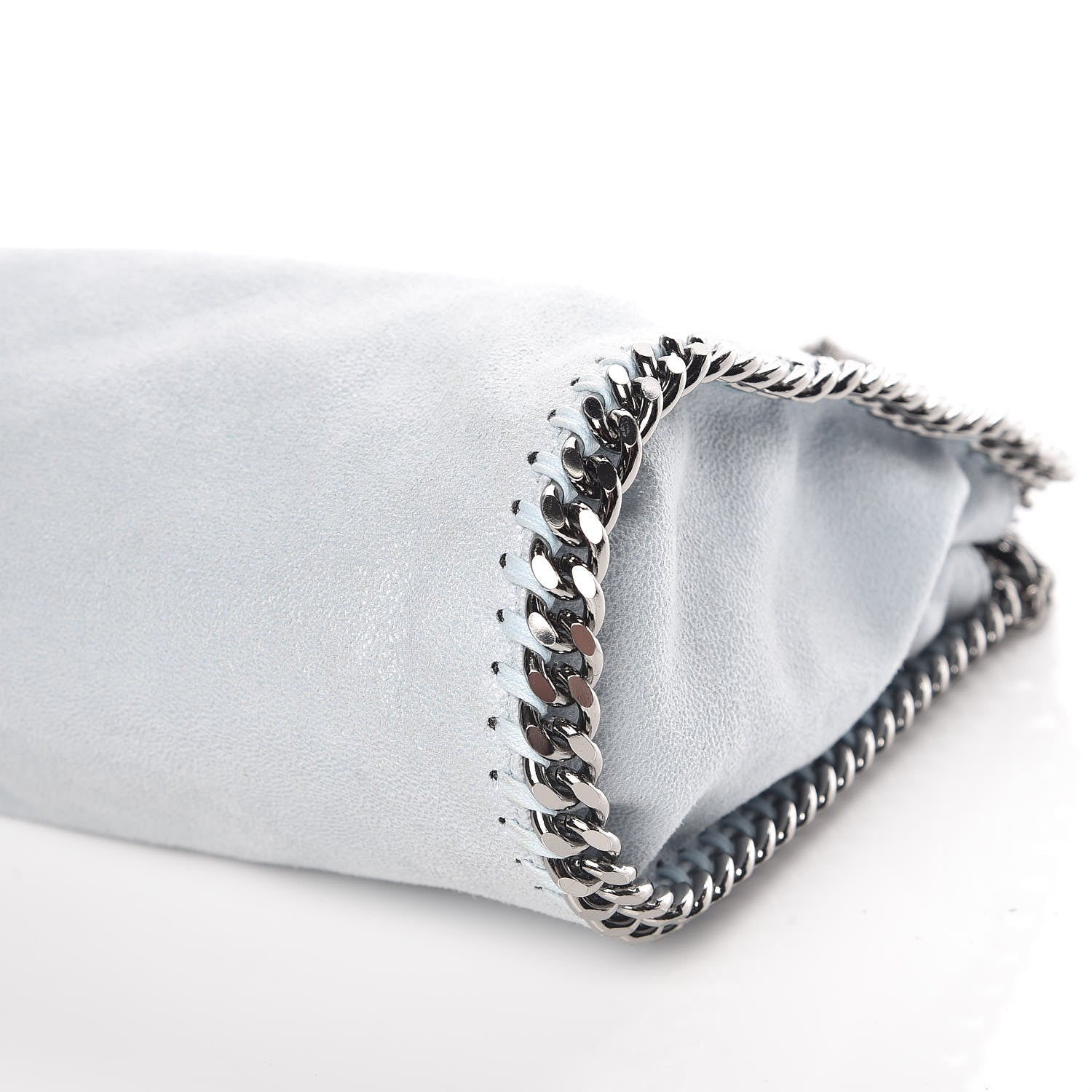 Stella McCartney Shaggy Deer Mini Falabella Fold Over Tote Light Blue 10 of 12