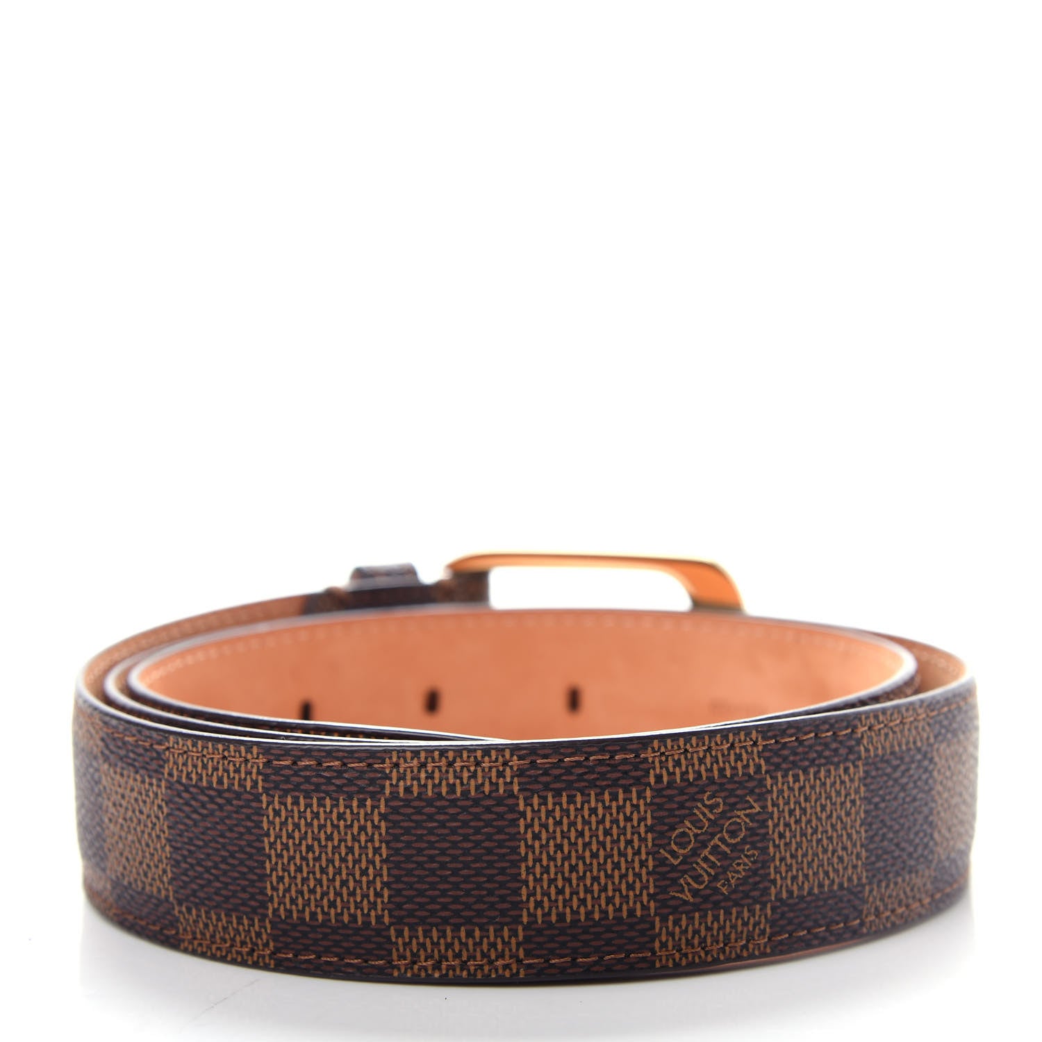 Louis Vuitton Damier Ebene 30mm Ellipse Belt 85 34 2 of 7