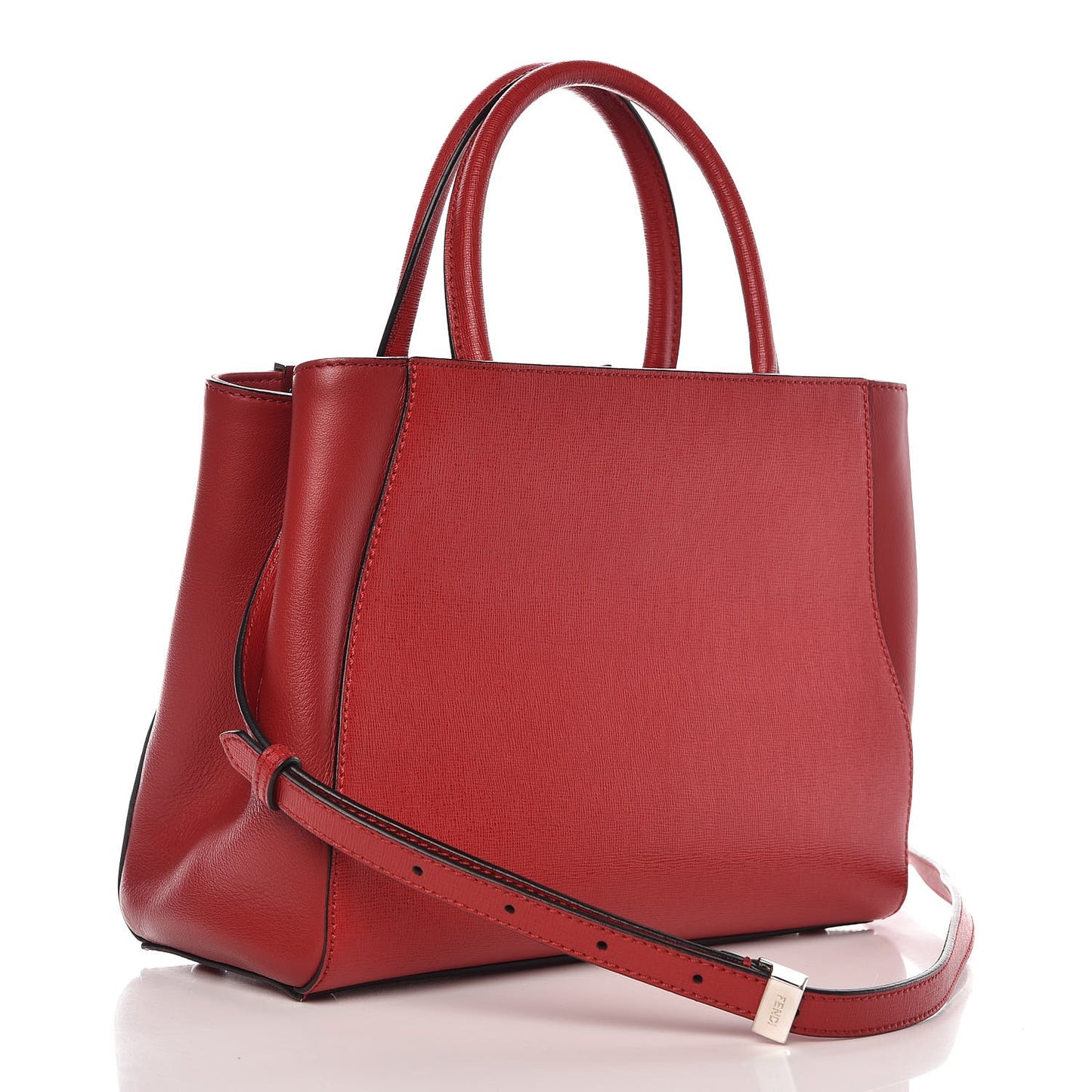 Vitello Elite Calf Hair Python QuTweet Patchwork Petite 2Jours Tote Red