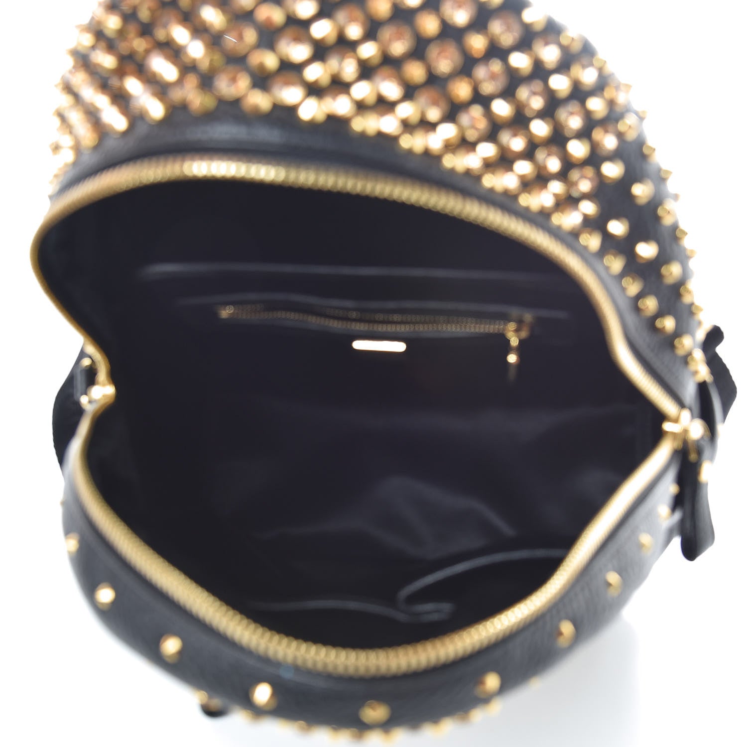 MCM Grainy Lambskin Crystal Studded Small Stark Backpack Black 5 of 8