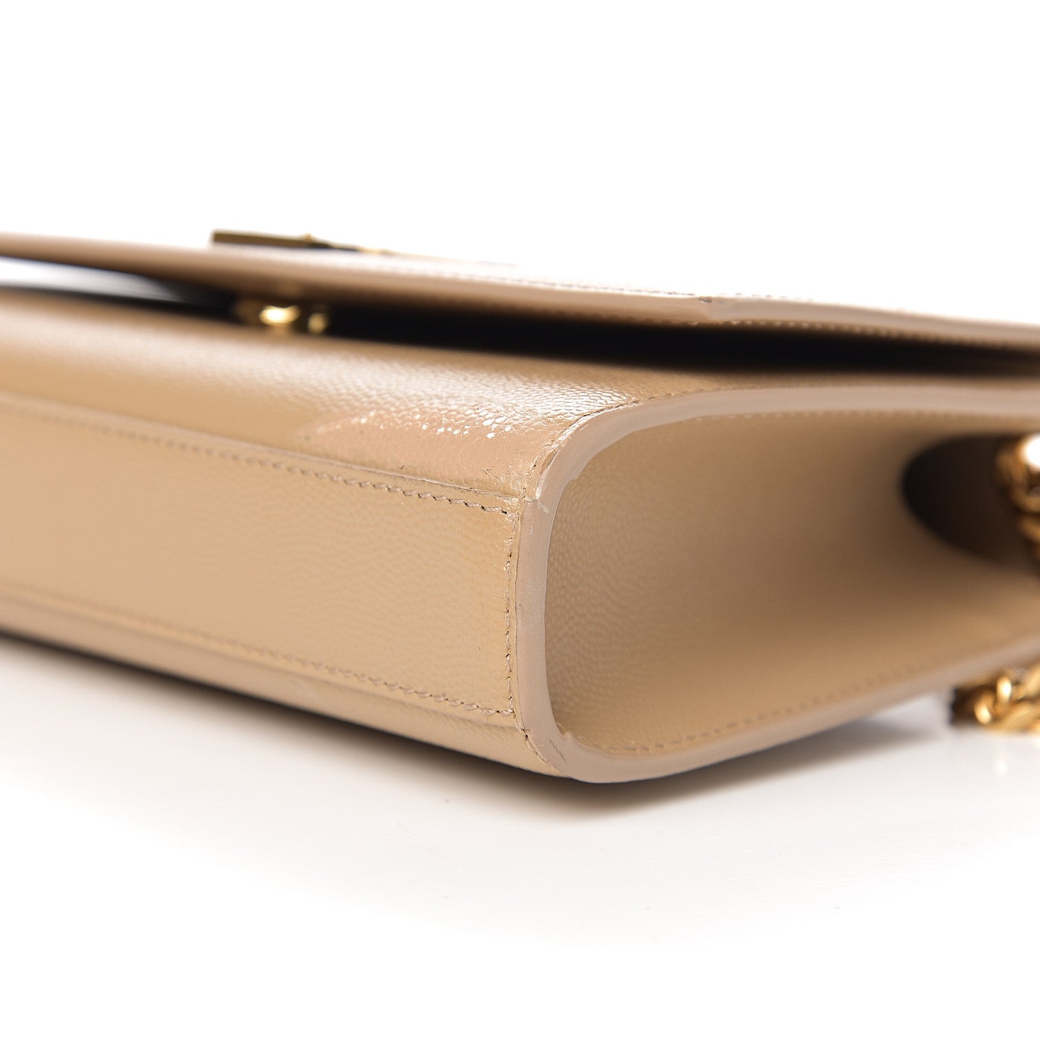 Saint Laurent Grain De Poudre Small Monogram Kate Satchel Nude Powder 10 of 11