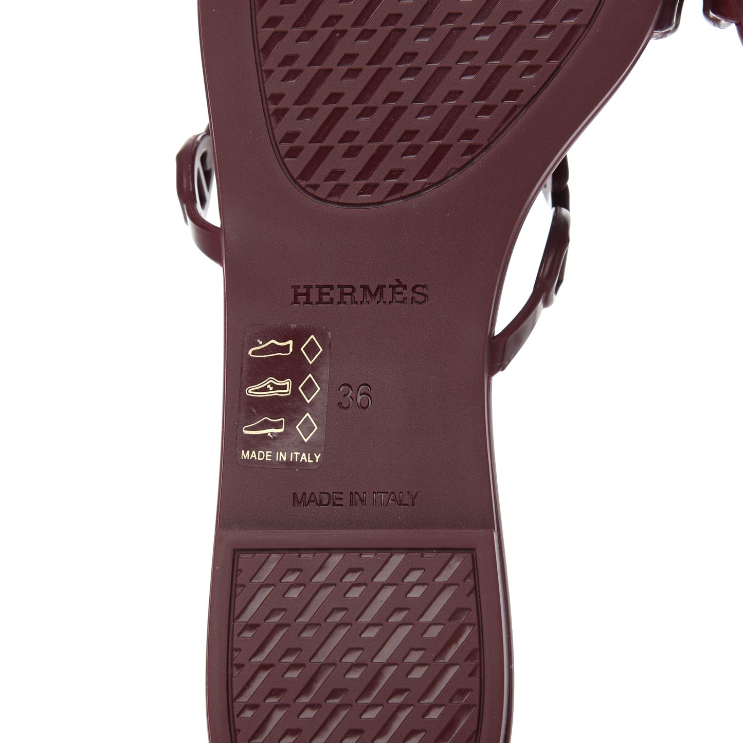 TPU Rivage Sandals 36 Bordeaux