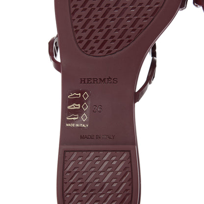 Hermes TPU Rivage Sandals 36 Bordeaux 6 of 9