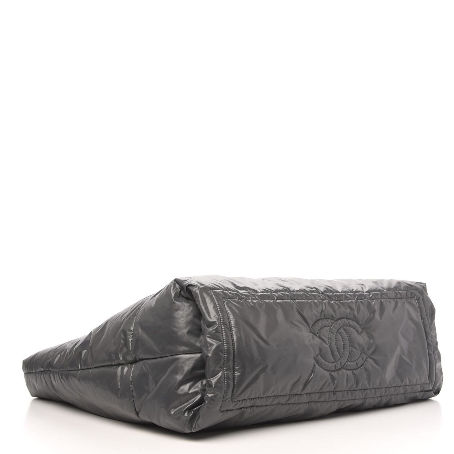 Nylon Coco Cocoon Large Reversible Tote Grey