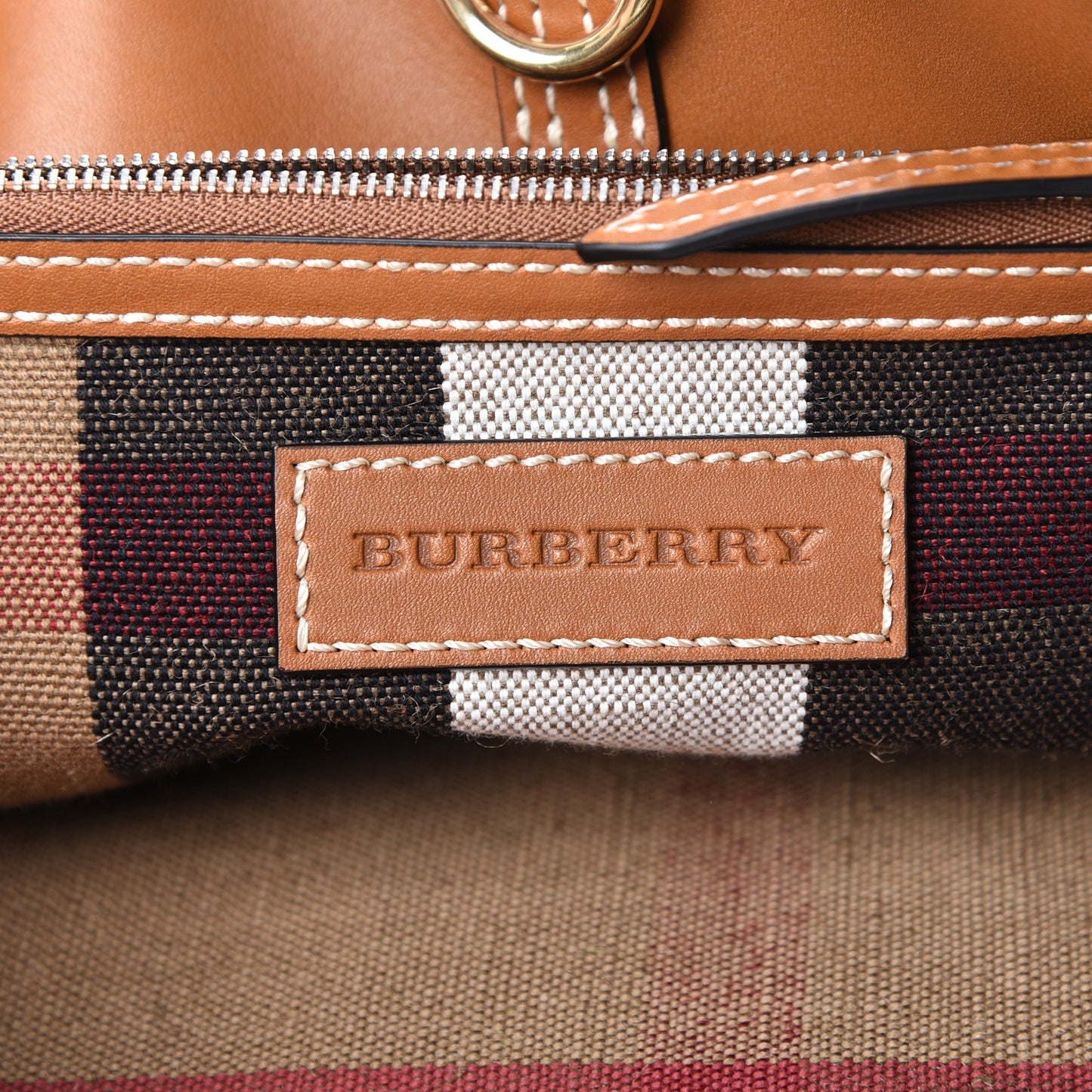 Canvas Mega Check Medium Maidstone Saddle Brown