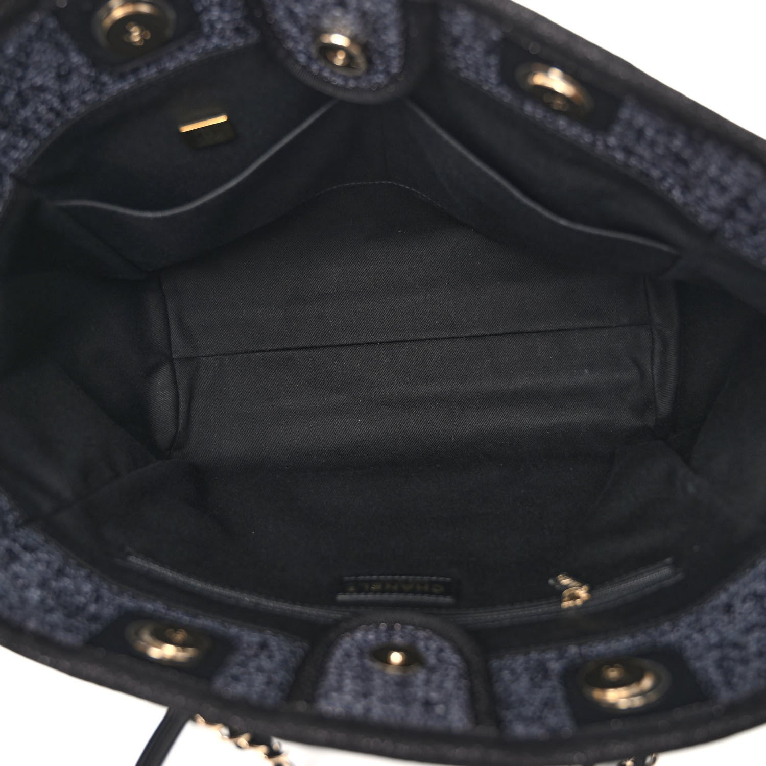 Chanel Lurex Boucle Small Deauville Tote Black 5 of 10