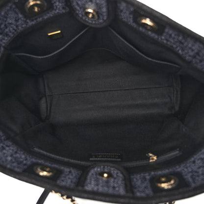 Chanel Lurex Boucle Small Deauville Tote Black 5 of 10