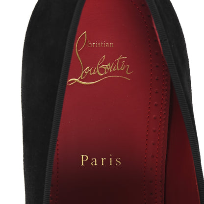 Christian Louboutin Veau Velours Strass Mens Navy Dandelion Flat Loafers 42.5 Black Loubi 8 of 9