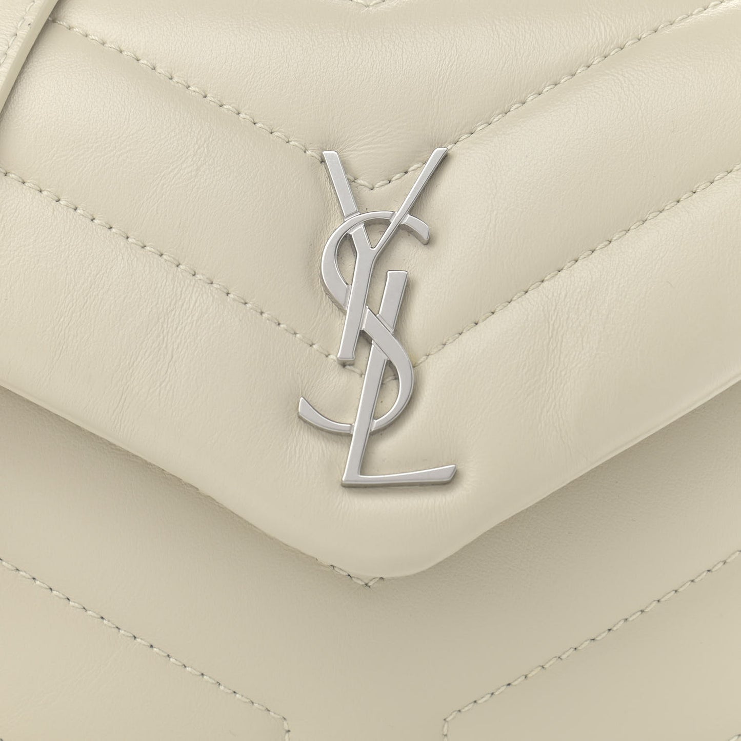 Calfskin Y Quilted Monogram Toy Loulou Crossbody Bag Ivory