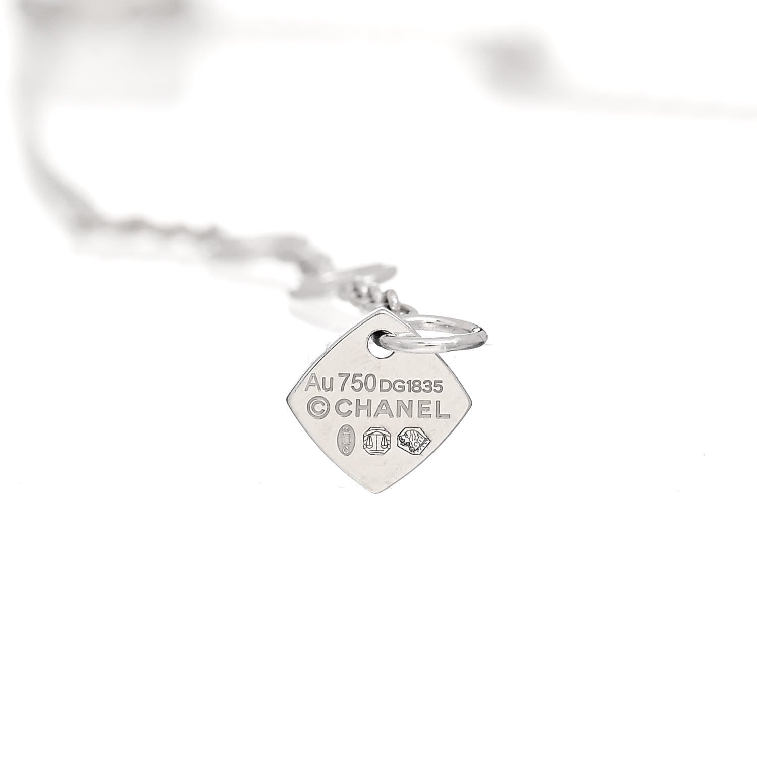 Chanel 18K White Gold Coco Crush Station Bracelet 3 of 5
