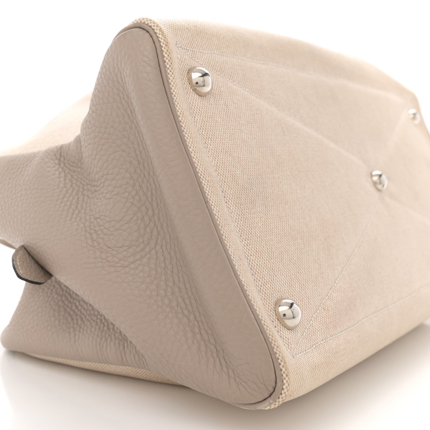 Hermes Toile Taurillon Clemence Victoria II 43 Ecru Gris Tourterelle 9 of 13