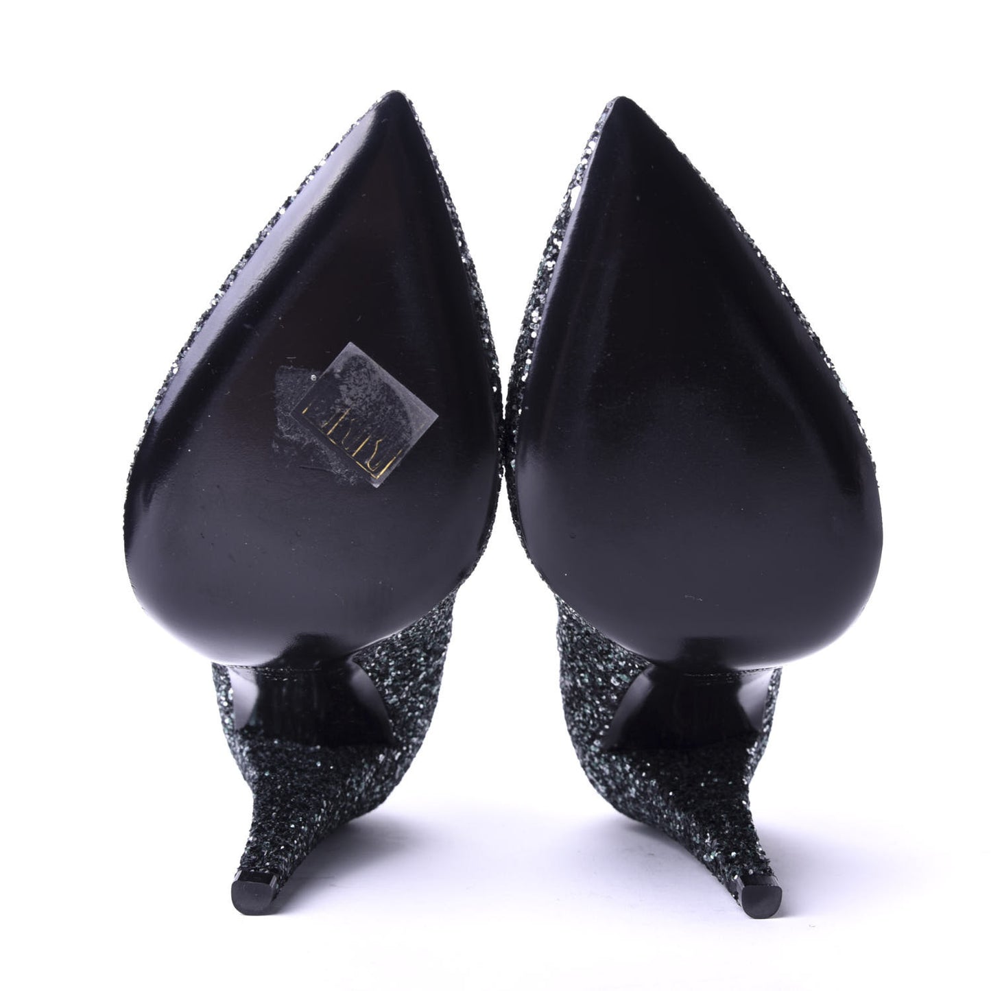 Calfskin Glitter Era Pump 37.5 Black