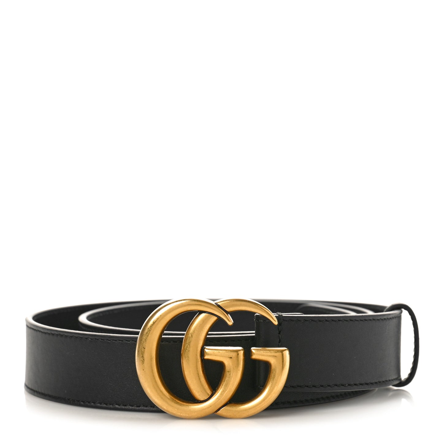Moon Calfskin Double G 30mm Belt 90 36 Black