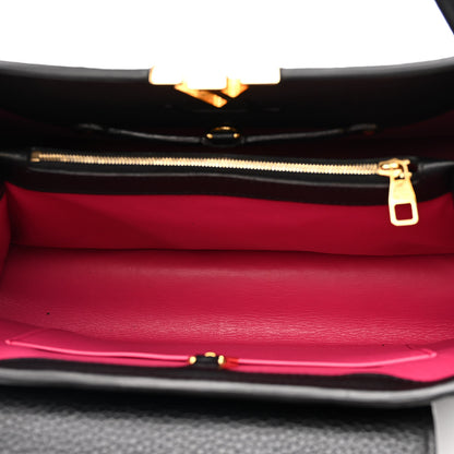 Louis Vuitton Taurillon Capucines MM Black Fuchsia 6 of 16