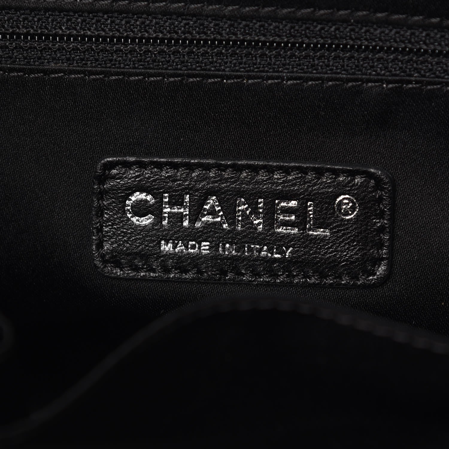 Chanel Sequin Striped Mademoiselle Tote Black Silver 7 of 9