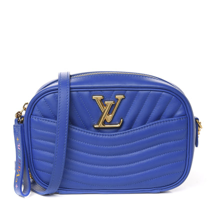 Louis Vuitton Calfskin New Wave Camera Bag Bleu Neon 1 of 9
