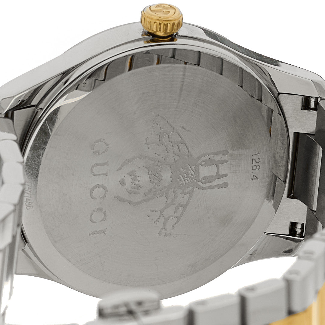 Gucci Stainless Steel 38mm G-Timeless Two Tone Cat Quartz Watch 4 of 4