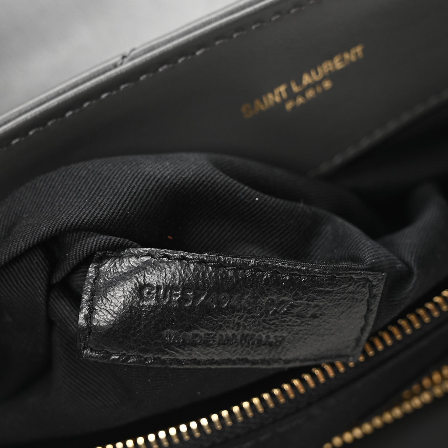 Saint Laurent Calfskin Y Quilted Monogram Medium Loulou Chain Satchel Storm 7 of 10