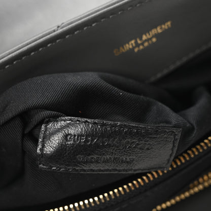 Saint Laurent Calfskin Y Quilted Monogram Medium Loulou Chain Satchel Storm 7 of 10