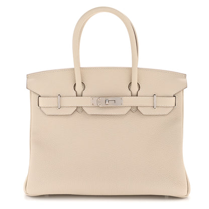 Hermes Taurillon Clemence Birkin 30 Craie 1 of 10