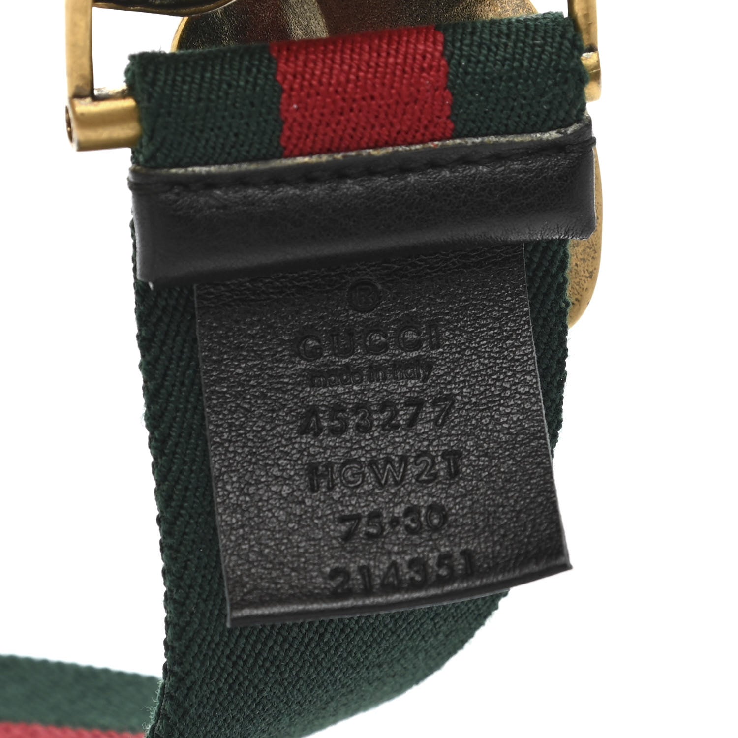 Gucci Web Queen Margaret Bee Belt 75 30 Red Green 3 of 3