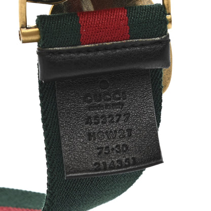 Gucci Web Queen Margaret Bee Belt 75 30 Red Green 3 of 3