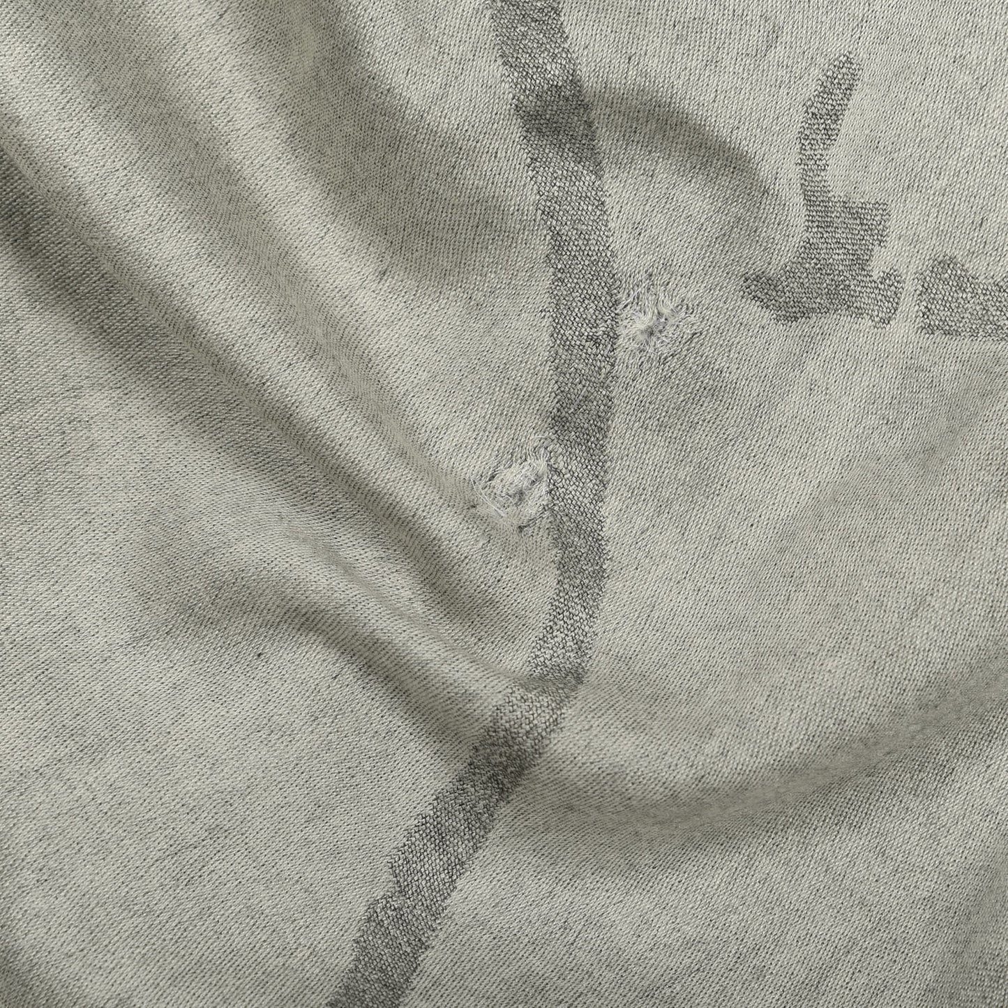 Cashmere Airplane CC Fringe Scarf Grey