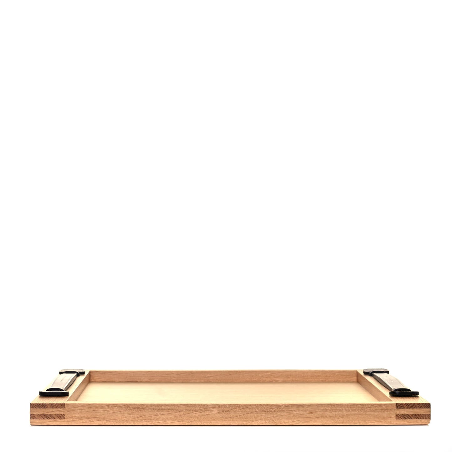 Natural Oak Wood Hunter Cowhide Medium Etriviere Tray Natural Ebene