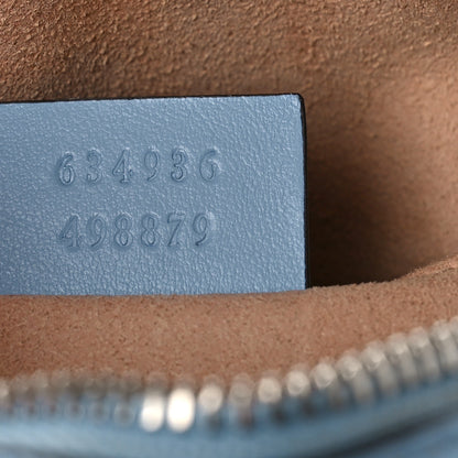 Gucci Calfskin Matelasse Mini GG Marmont Chain Shoulder Bag Porcelain Light Blue 7 of 11