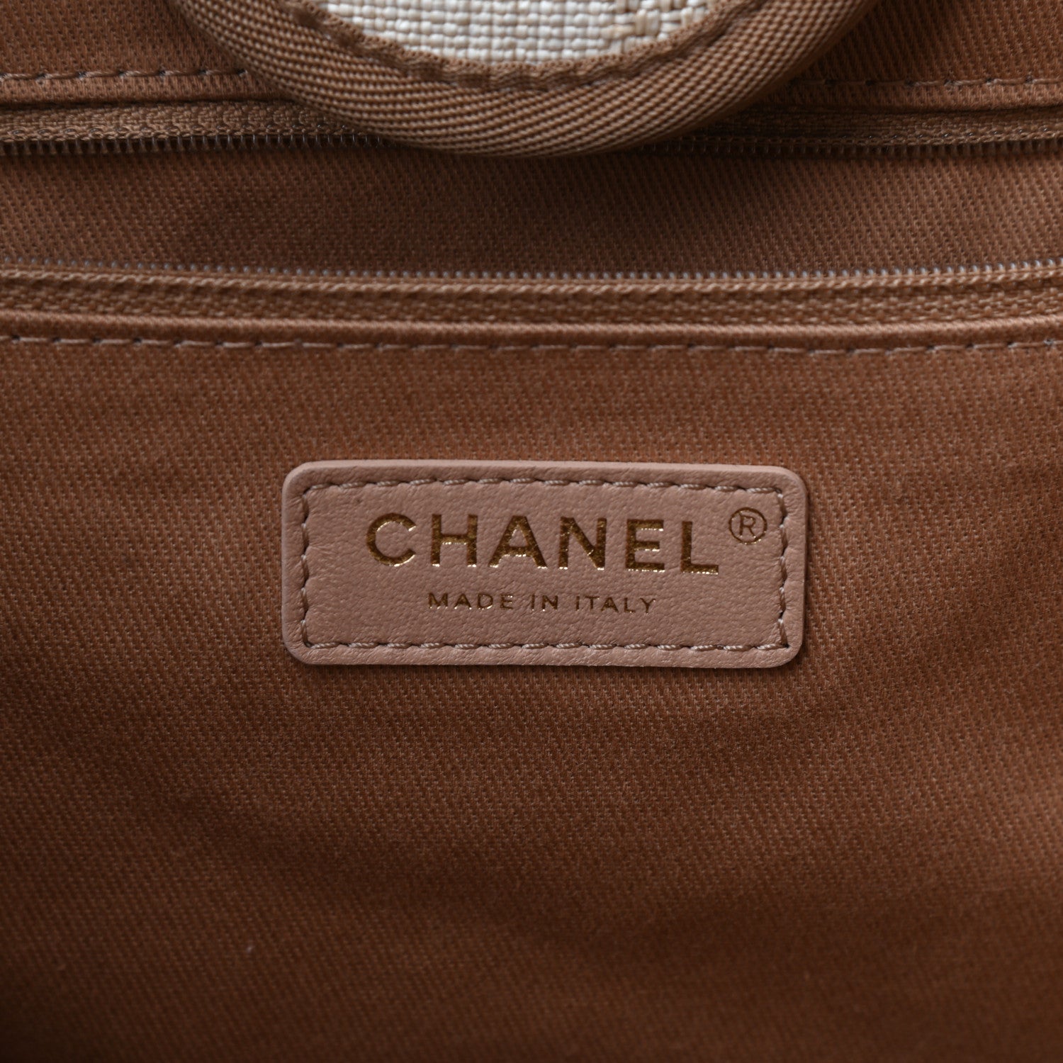 Chanel Mixed Fibers Striped Medium Deauville Tote Beige 6 of 9