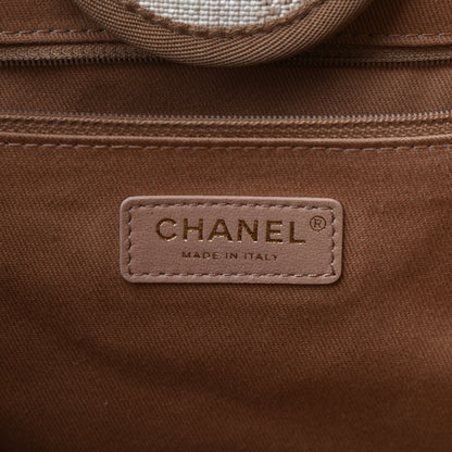 Chanel Mixed Fibers Striped Medium Deauville Tote Beige 6 of 9