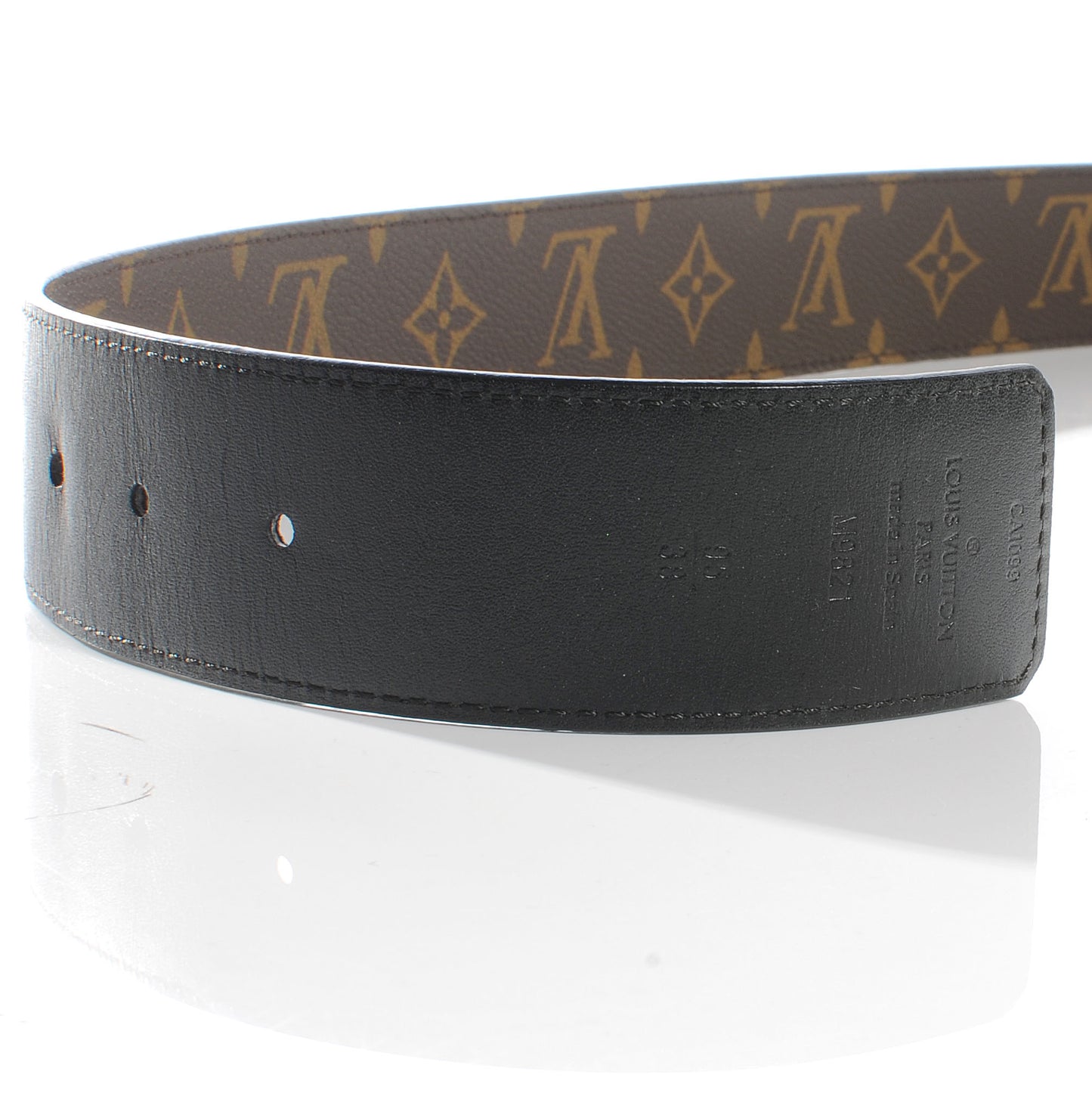 Macassar Monogram LV Initiales Reversible Belt95 38