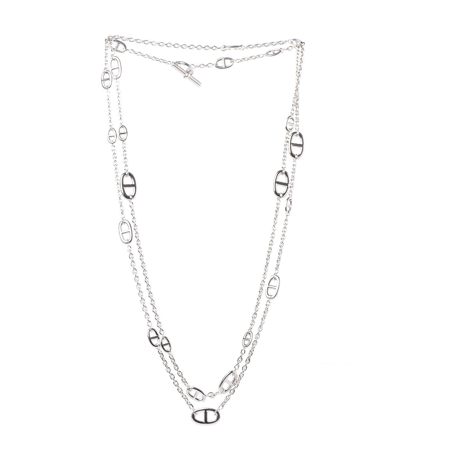 Hermes Sterling Silver Farandole Necklace 160 3 of 5