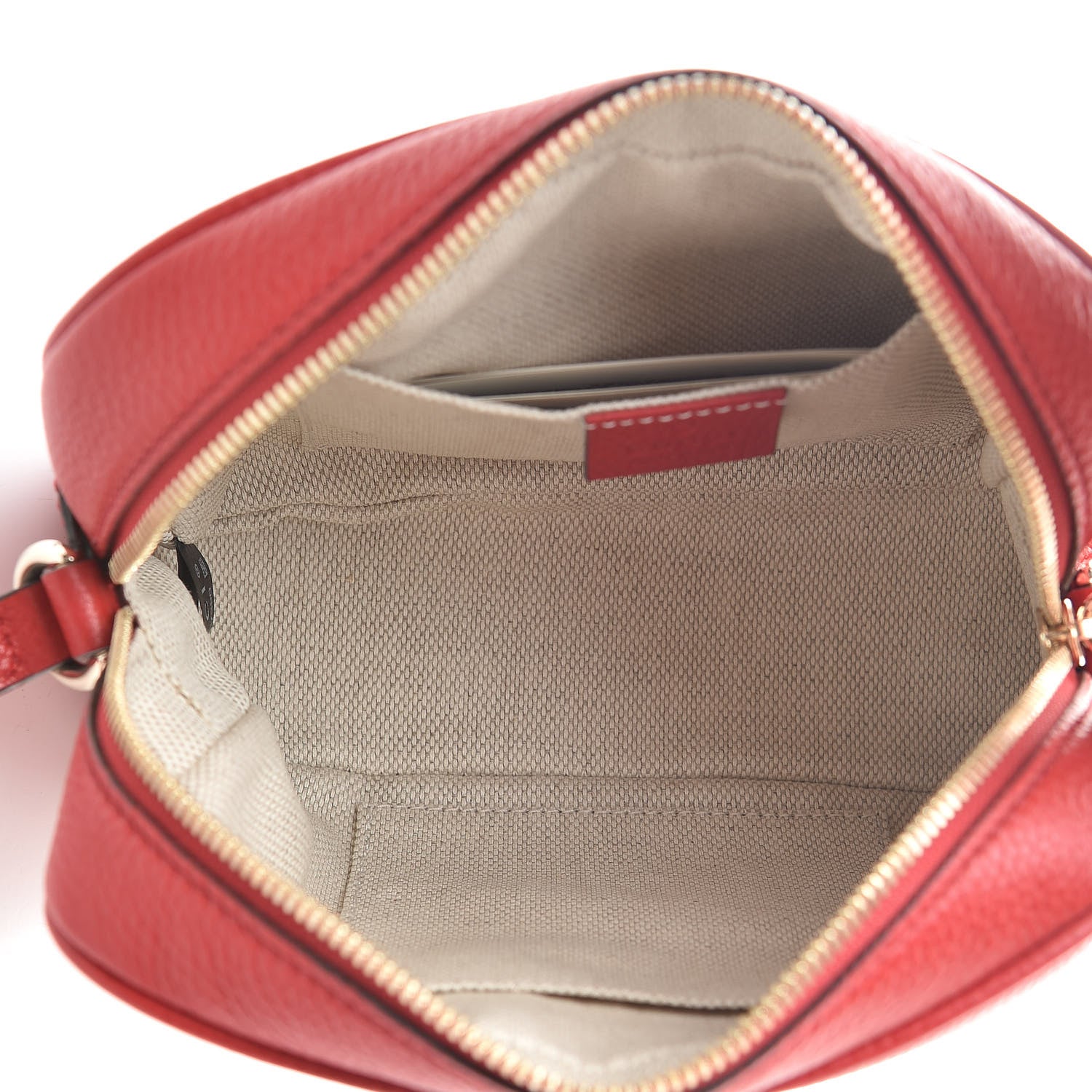 Gucci Pebbled Calfskin Small Soho Disco Bag Tabasco Red 5 of 10