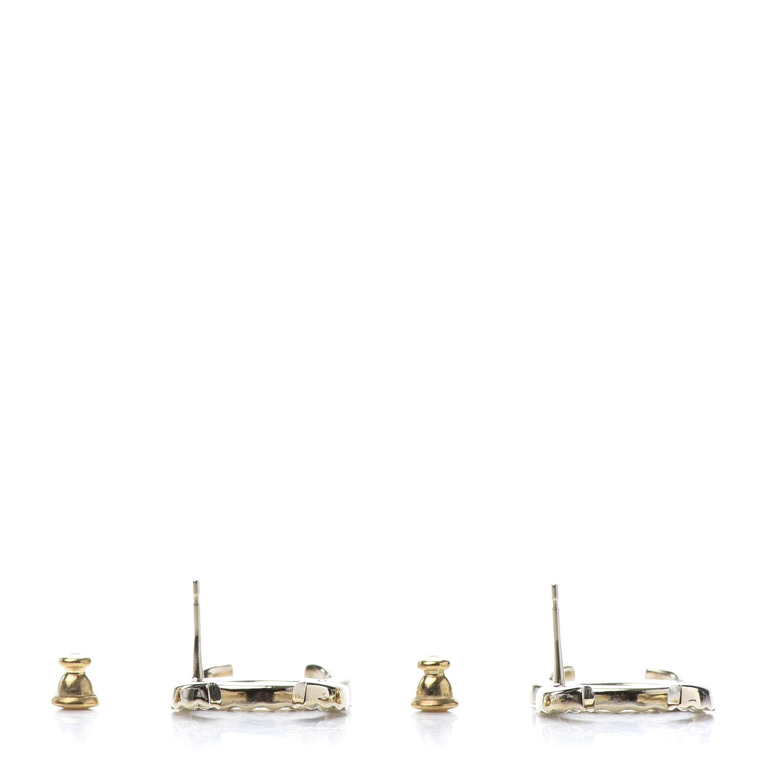 Chanel Baguette Crystal High Society CC Earrings Gold 3 of 5