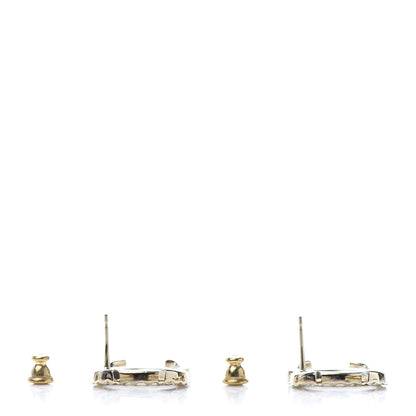 Chanel Baguette Crystal High Society CC Earrings Gold 3 of 5