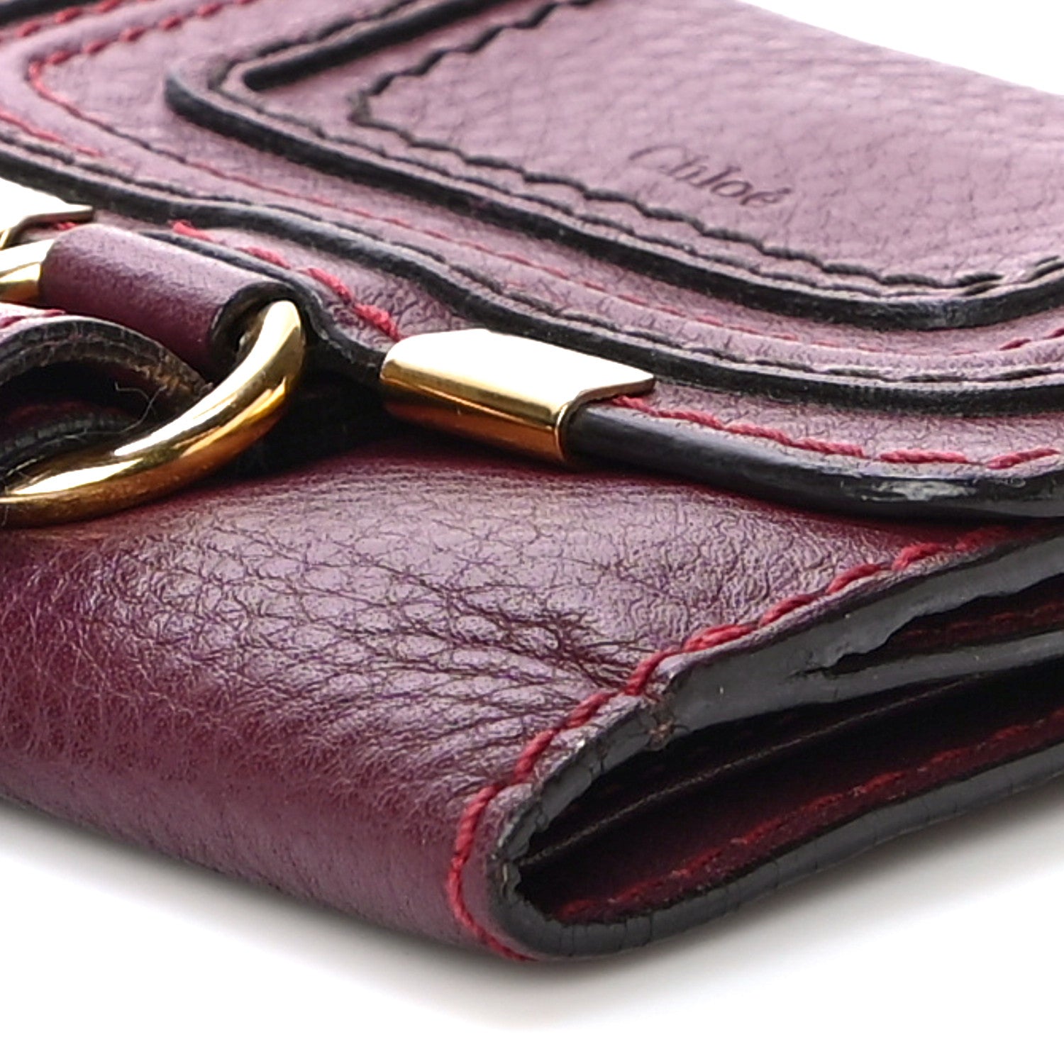 Chloe Grained Calfskin Marcie Square Wallet Intense Violine 11 of 11