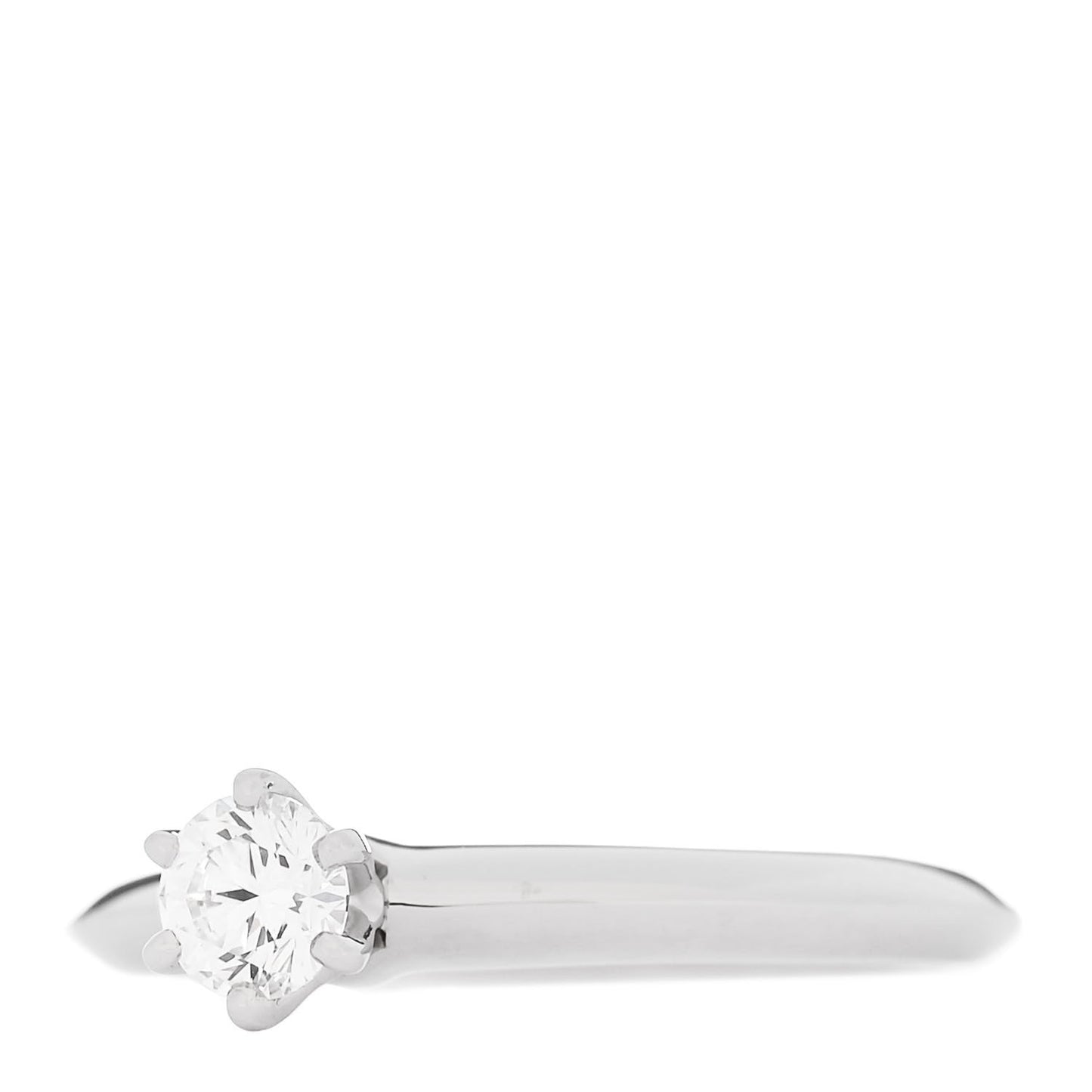Platinum Diamond .21ct Solitaire Engagement Ring 45 3.5