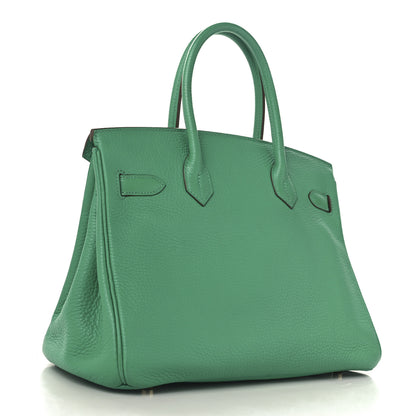 Hermes Taurillon Clemence Birkin 30 Menthe 3 of 12