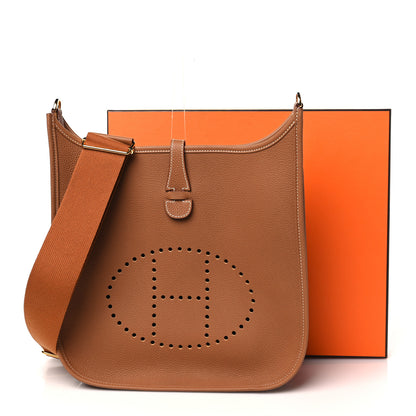Hermes Taurillon Maurice Evelyne III PM Gold 11 of 11
