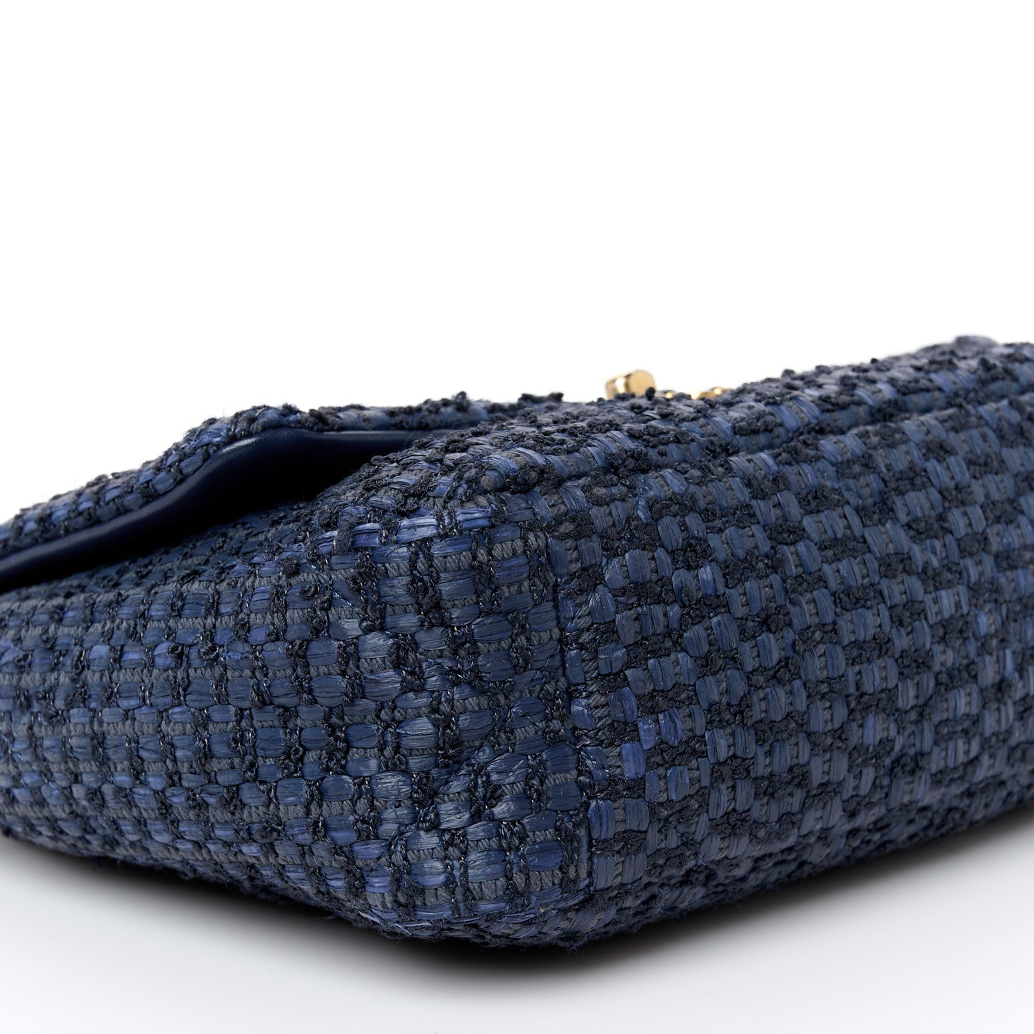 Chanel Raffia Tweed Quilted Medium Chanel 19 Flap  Navy 9 of 10