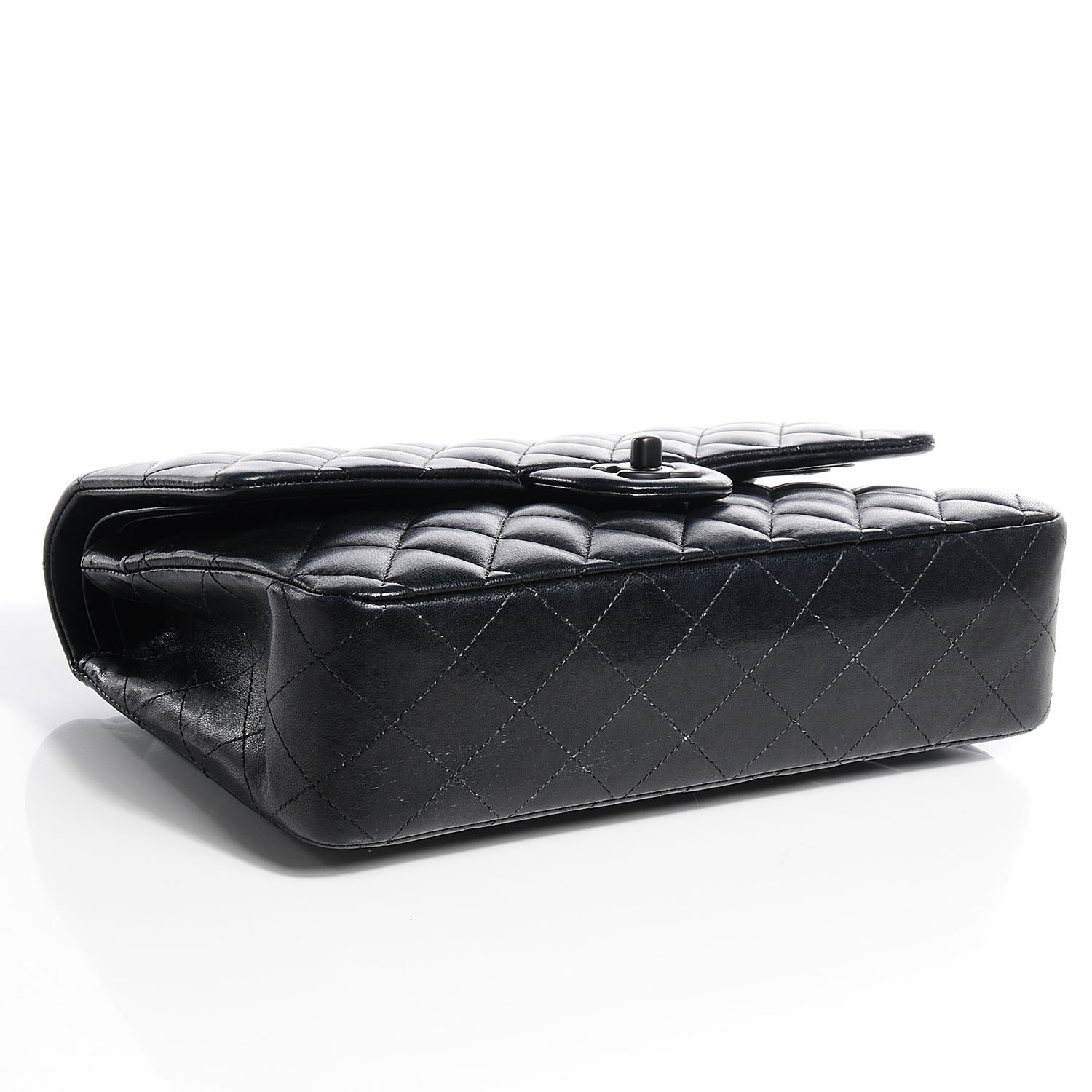 Chanel Lambskin Quilted Medium Double Flap So Black 4 of 8