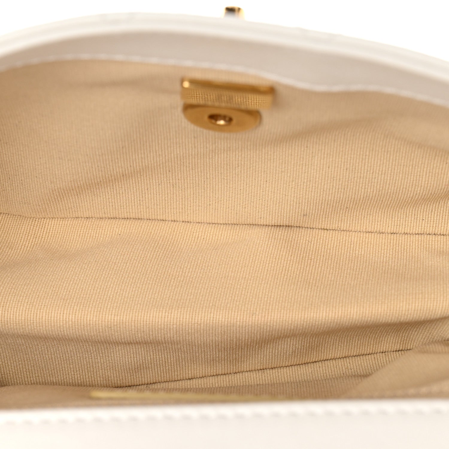 Chanel Lambskin Quilted Chain Bar Top Handle Flap White 5 of 10