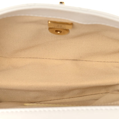 Chanel Lambskin Quilted Chain Bar Top Handle Flap White 5 of 10