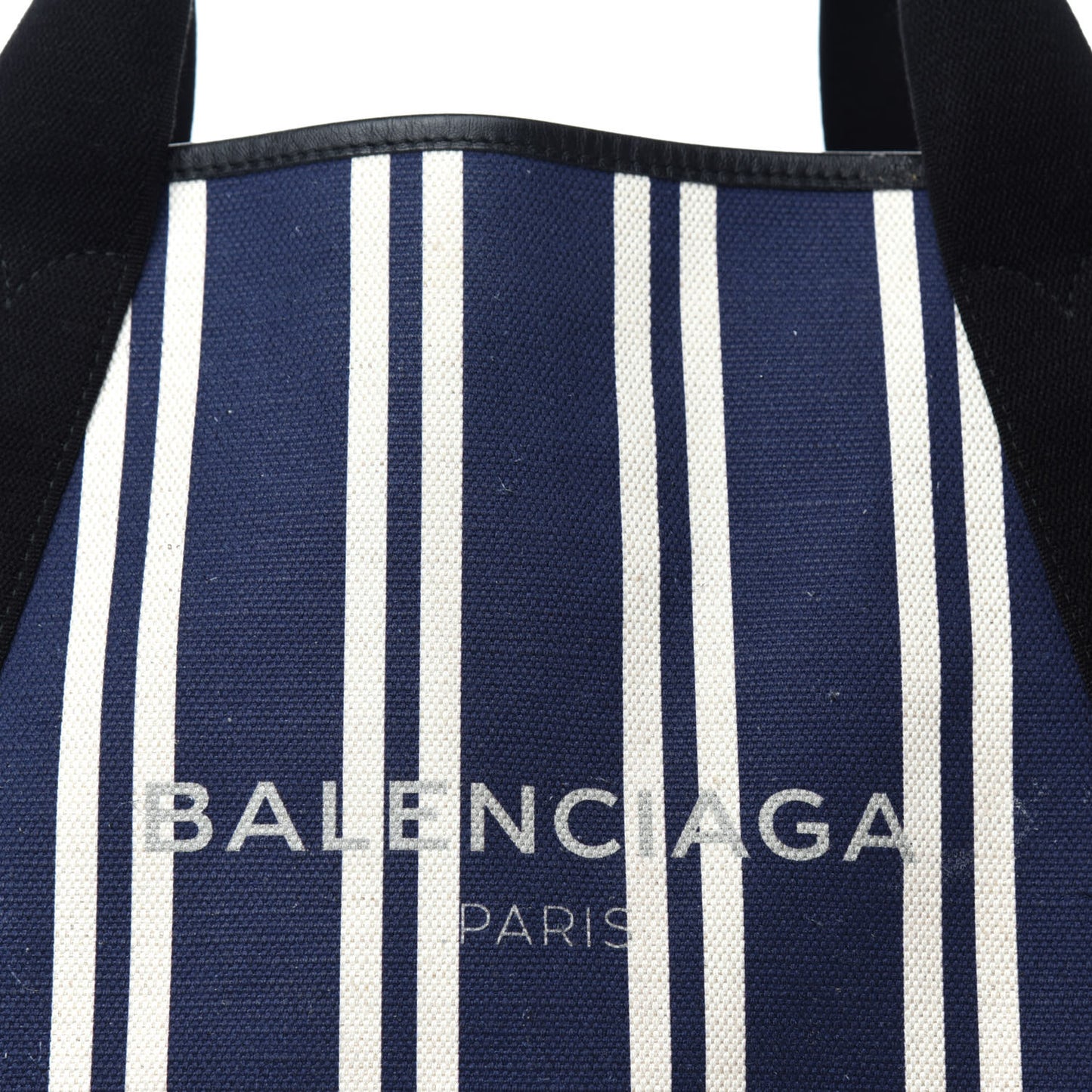 Canvas Navy Striped Cabas M Navy